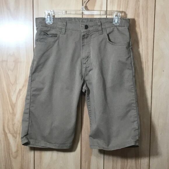 Wrangler Tan Denim 5 Pocket Style Jeans Shorts 16 Regular - Picture 1 of 5